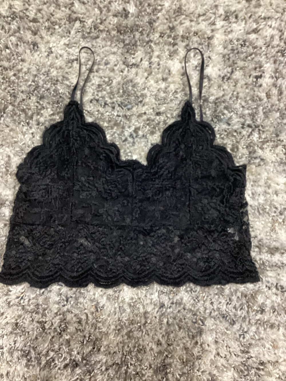 Heart Hips Black Lace Bandeau Bralette